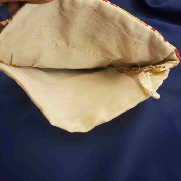 Vtg Santa Claus Patched Christmas Stocking - Picture 8 of 8